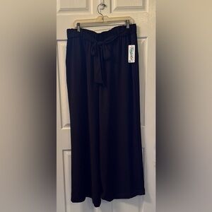 Black wide leg pants/beach cover-up